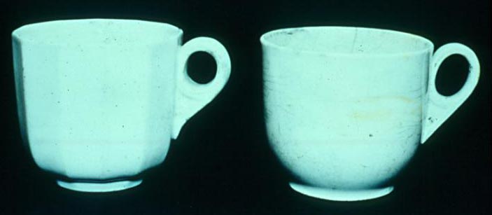 Confederate States Navy CSN China Plain Cups found on the CSS Alabama
